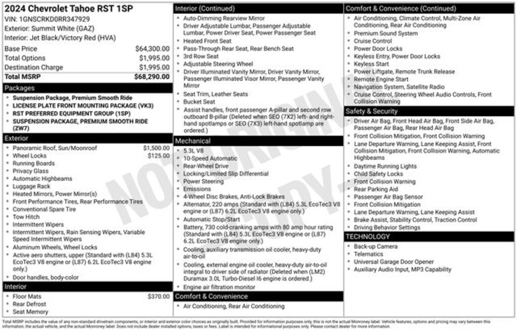 Used 2024 Chevrolet Tahoe RST SUV