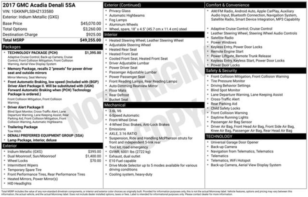 Used 2017 GMC Acadia Denali SUV