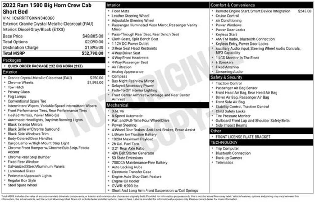 Used 2022 Ram 1500 Big Horn/Lone Star Truck