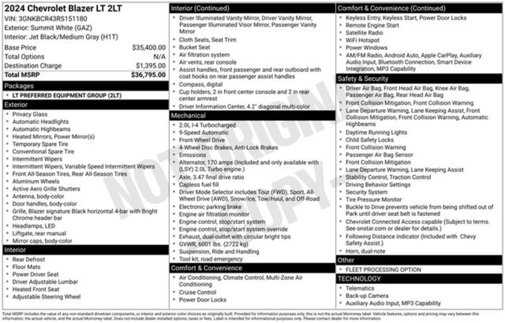 Used 2024 Chevrolet Blazer LT SUV