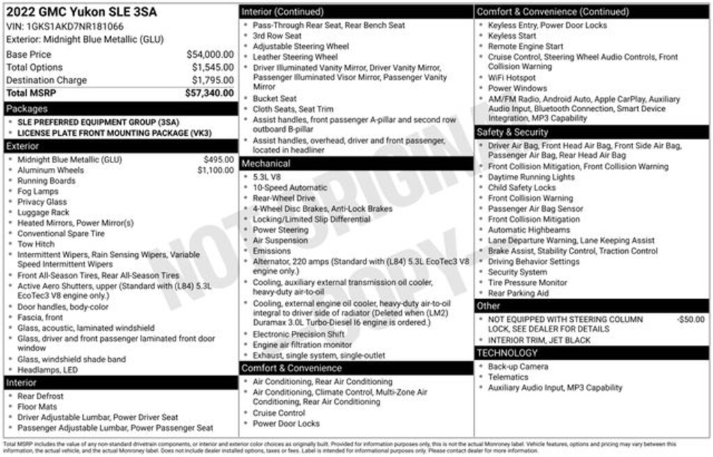 Used 2022 GMC Yukon SLE SUV