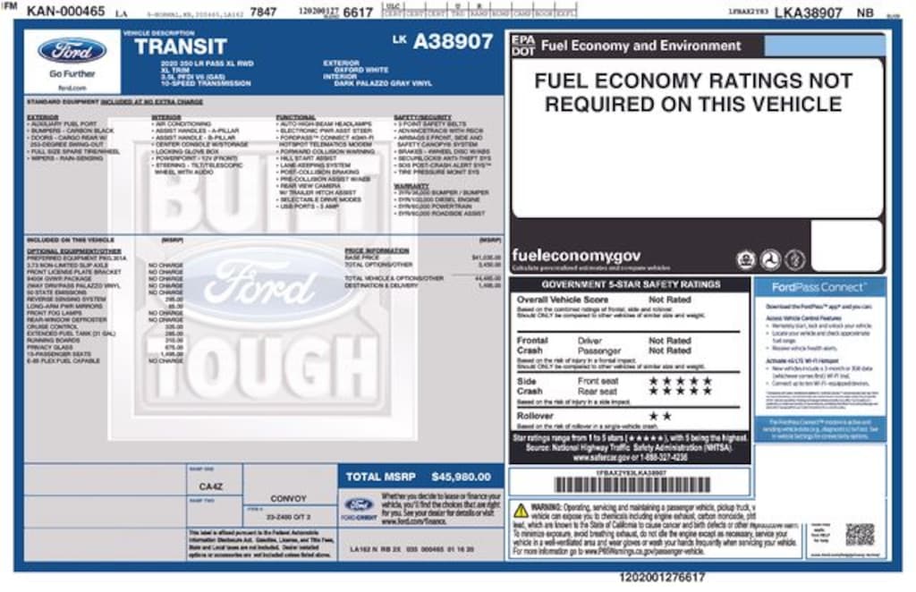 Used 2020 Ford Transit-350 XL Wagon