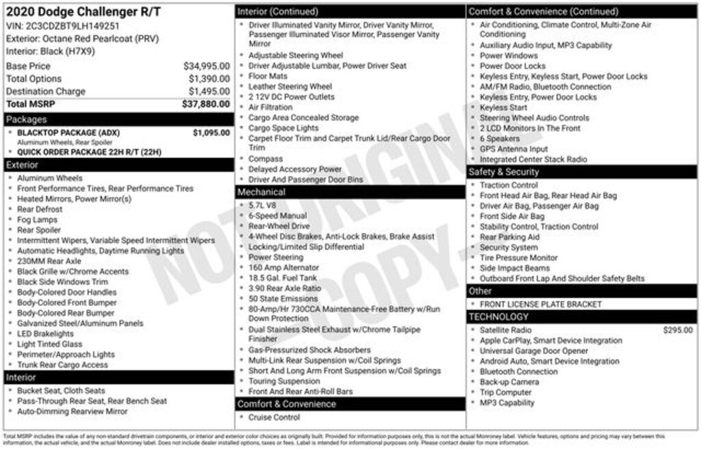 Certified 2020 Dodge Challenger R/T Coupe