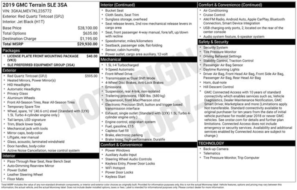 Used 2019 GMC Terrain SLE SUV