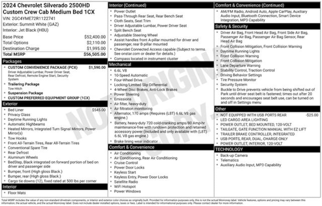 Used 2024 Chevrolet Silverado 2500HD Custom Truck