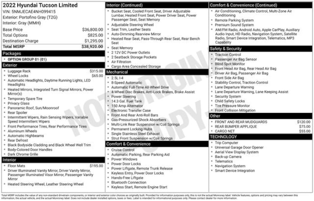 Used 2022 Hyundai Tucson Limited SUV