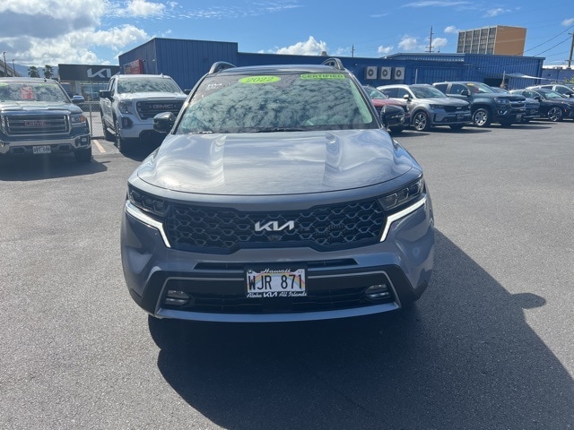 Certified 2022 Kia Sorento X-Line SX Prestige with VIN 5XYRKDLF0NG077588 for sale in Honolulu, HI