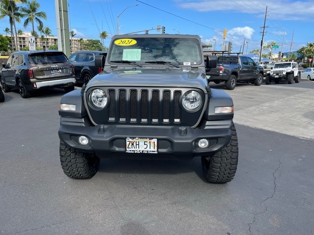 Used 2021 Jeep Wrangler Sport S with VIN 1C4HJXAG2MW569911 for sale in Kailua Kona, HI