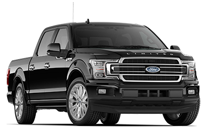 2021 Ford F-150 Limited Model side view in black color.