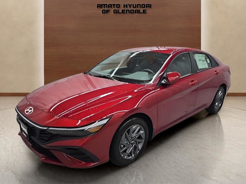 New 2026 Hyundai Elantra Hybrid Blue Sedan