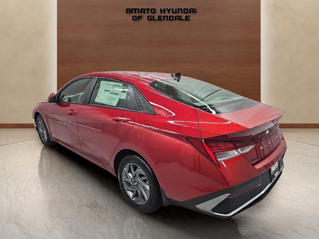 New 2026 Hyundai Elantra Hybrid Blue Sedan