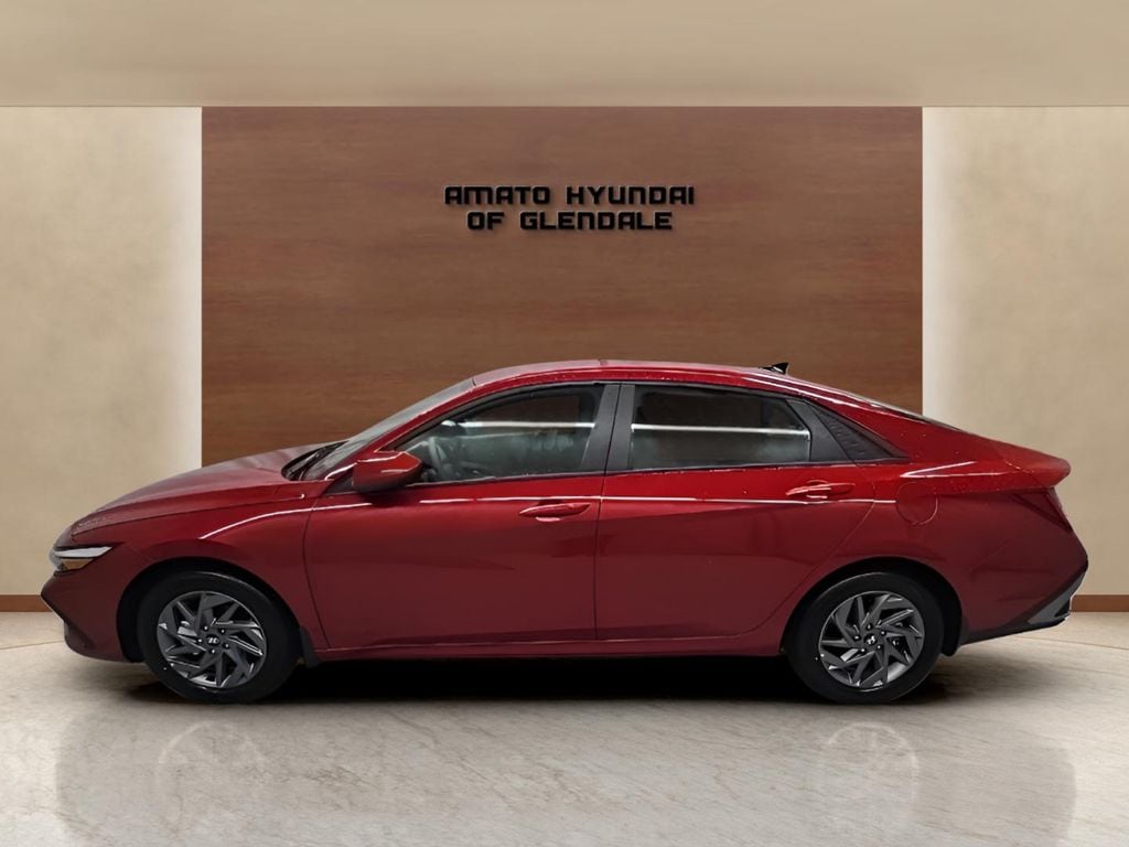 New 2026 Hyundai Elantra Hybrid Blue Sedan