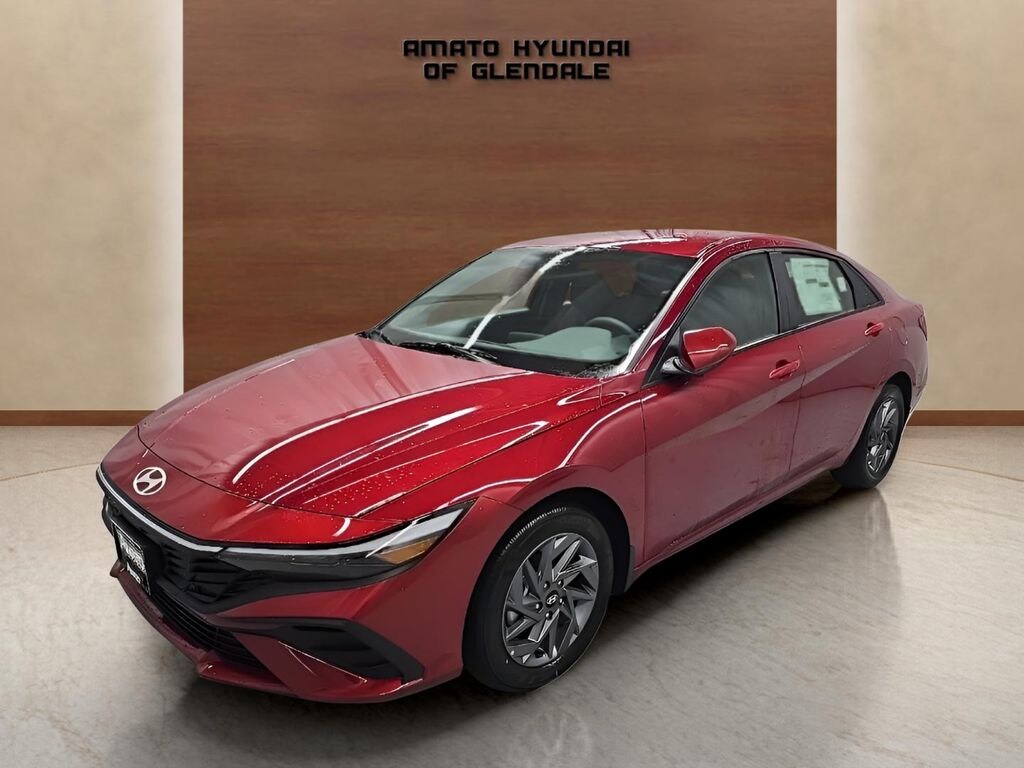 New 2026 Hyundai Elantra Hybrid Blue Sedan