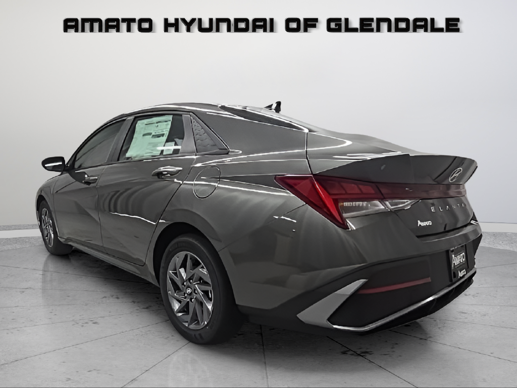 New 2026 Hyundai Elantra Hybrid Blue Sedan