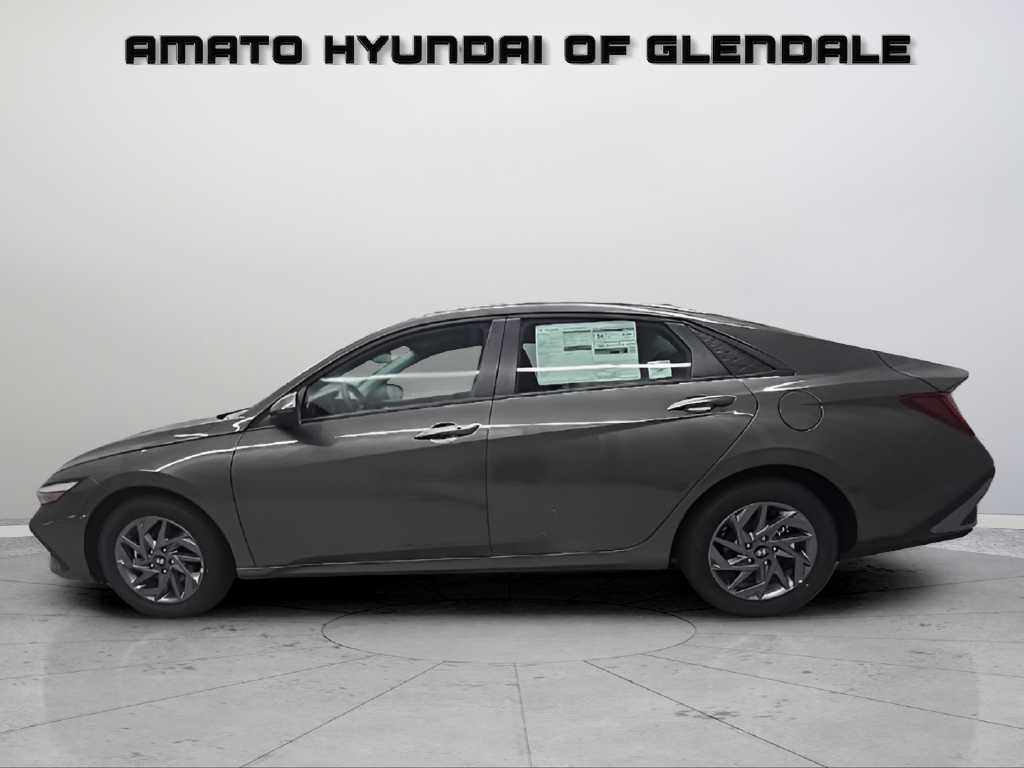 New 2026 Hyundai Elantra Hybrid Blue Sedan