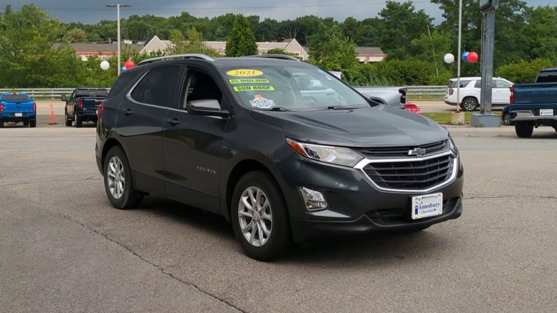 Used 2021 Chevrolet Equinox LT with VIN 3GNAXUEV9ML351825 for sale in Amesbury, MA