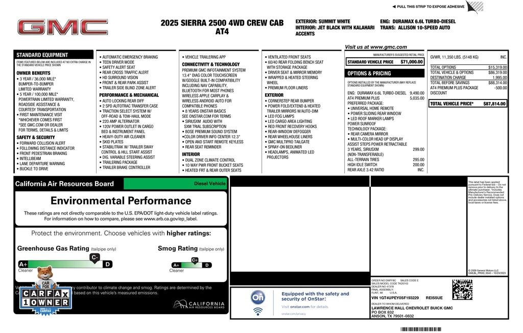 Certified 2025 GMC Sierra 2500HD AT4 Truck