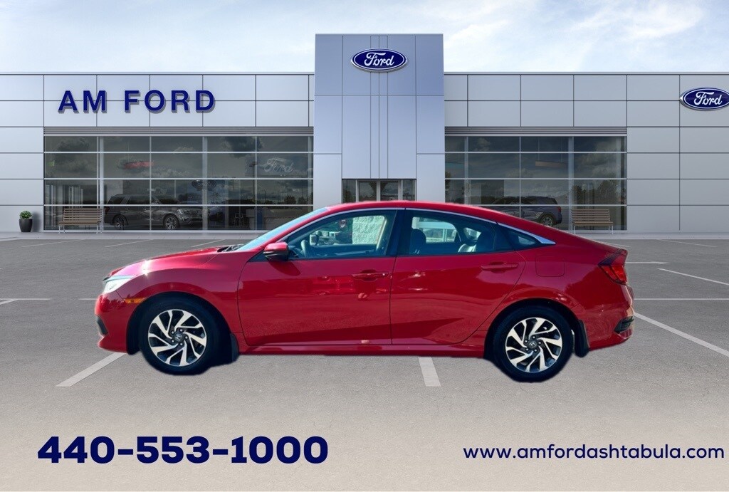 Used 2018 Honda Civic EX with VIN 2HGFC2F75JH538399 for sale in Jefferson, OH