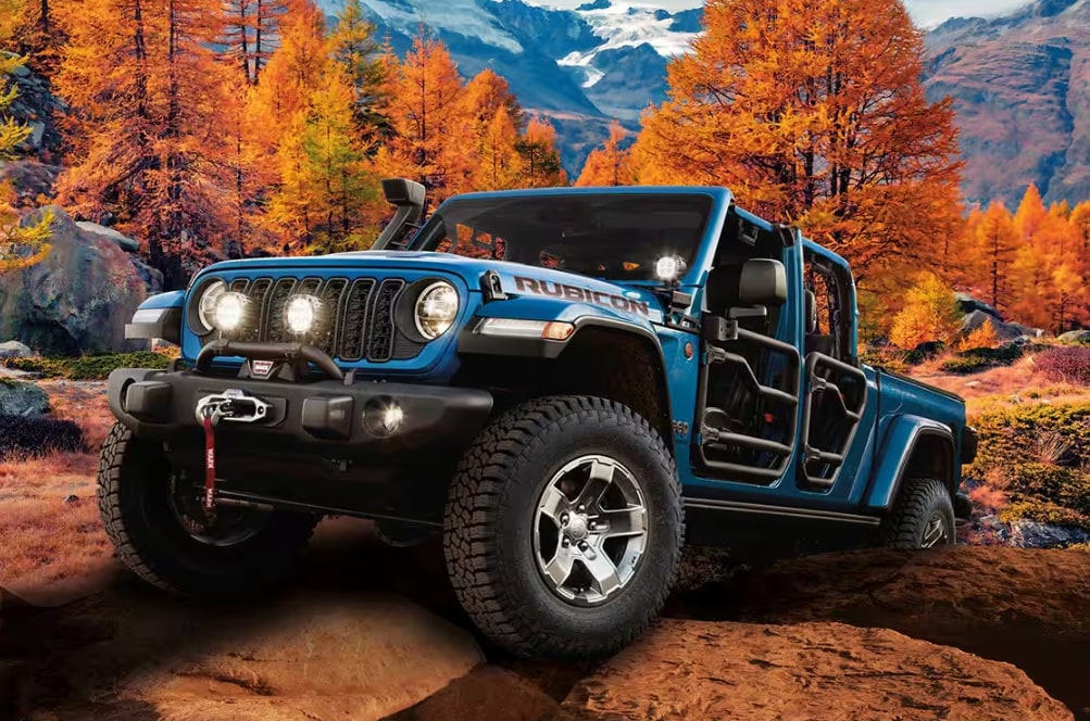 The 2026 Jeep Gladiator crossing rough terrain