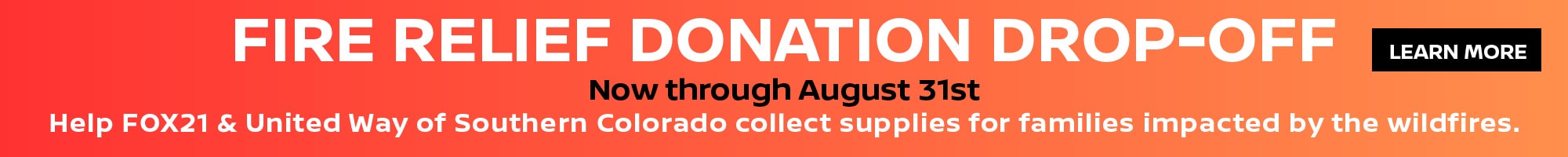 Fire Relief Donation Drop-Off