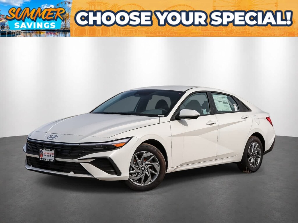 New 2026 Hyundai Elantra Hybrid Blue Sedan