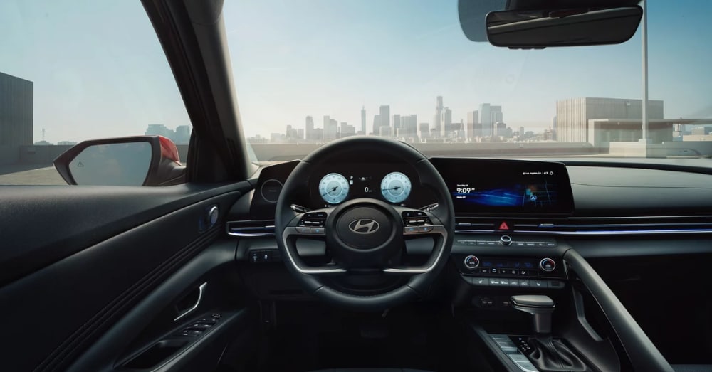 Dashboard of a Hyundai Bluelink+ equipped vehicle