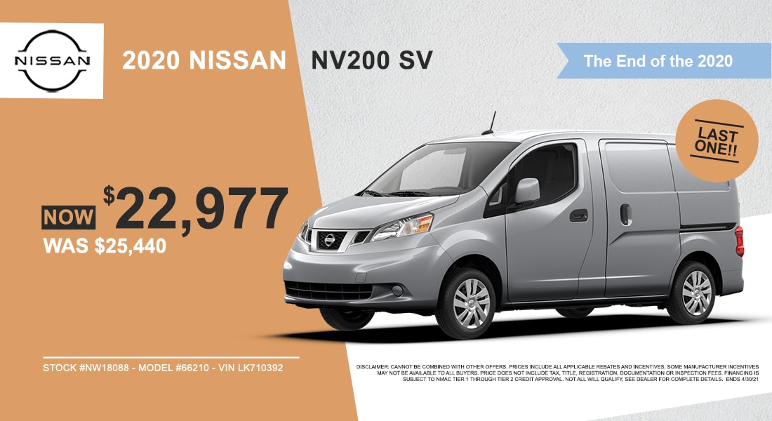 Buy a 2020 NV200 for $22,977