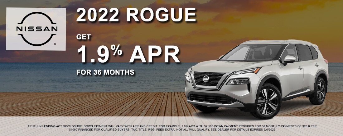 2022 NISSAN ROGUE - Get 1.9% APR for 36 Months