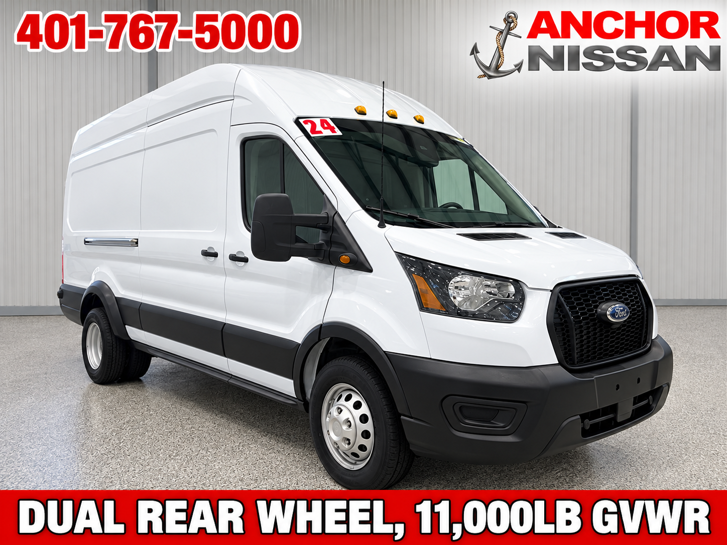 2024 Ford Transit-350 Cargo HIGH ROOF EXTENDED DUAL REAR WHEEL Van High Roof HD Ext. Van near Providence