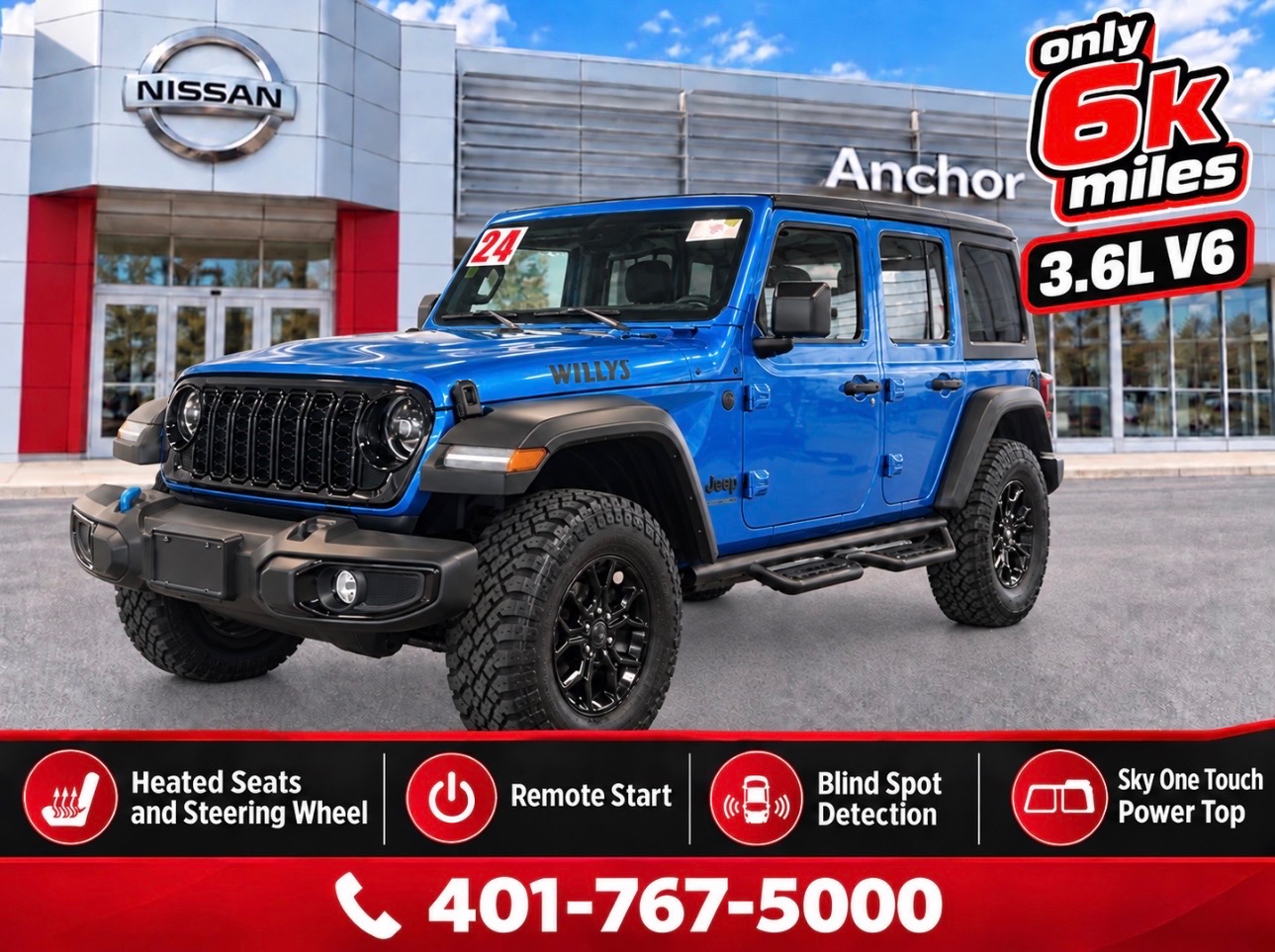 Used 2024 Jeep Wrangler Unlimited WILLYS 4X4 SUV