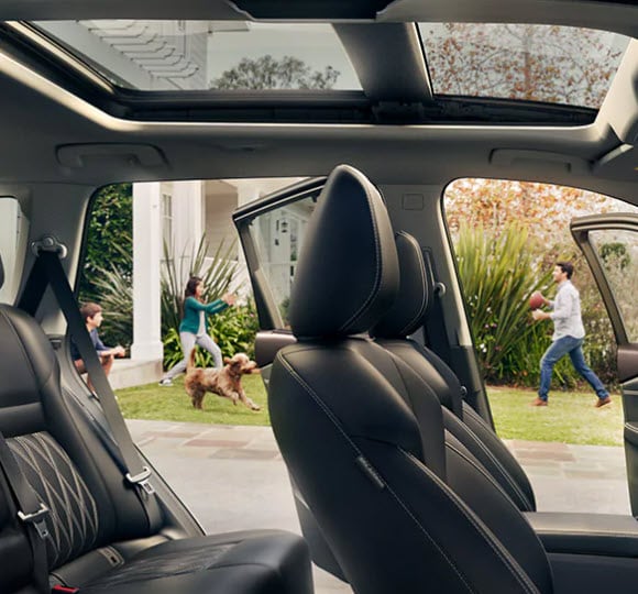 The panoramic sunroof in the 2021 Rogue