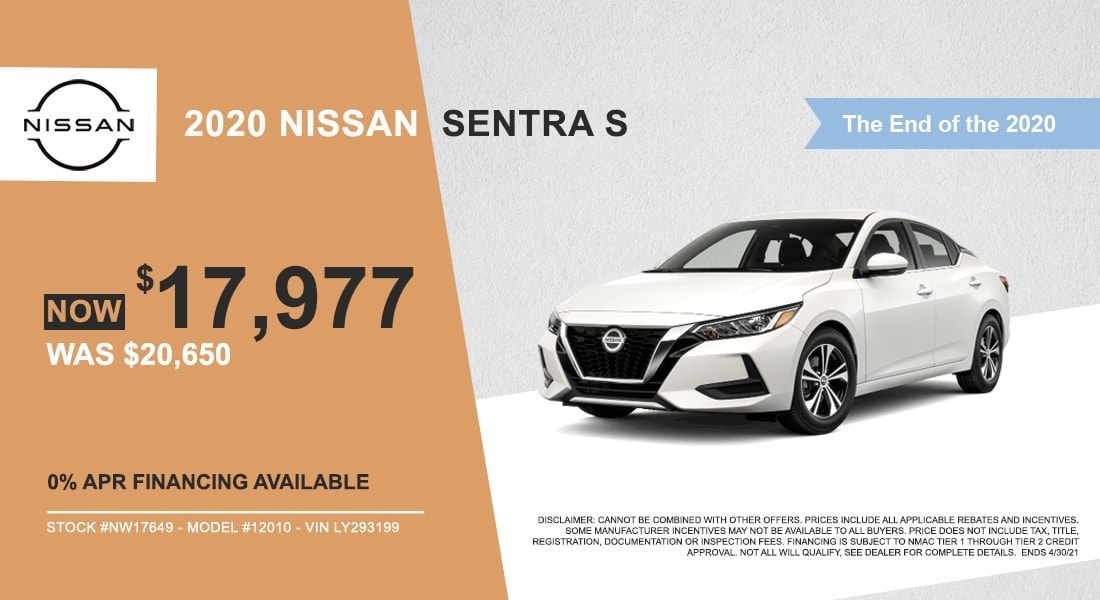 Buy a 2020 Sentra for $17,977