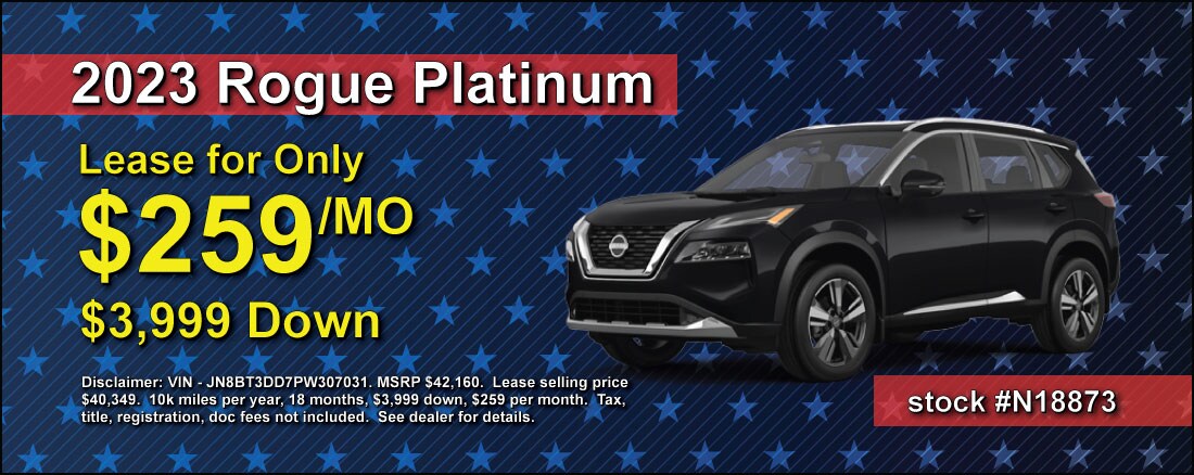 2023 Rogue Platinum - Lease for $259/mo