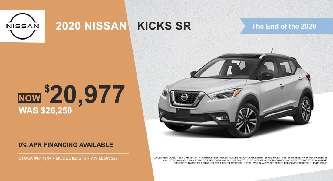 Buy a 2020 Kicks for $20,977