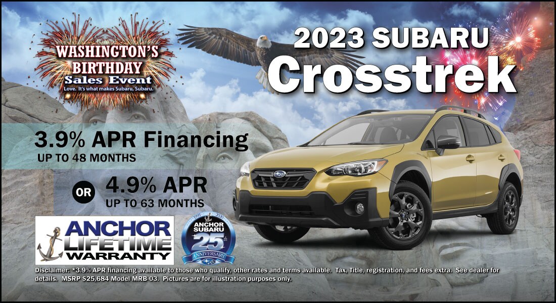 2023 Subaru Crosstrek - 3.9% APR Financing Available for 48 months. Or 4.9% APR for up 63 months!
