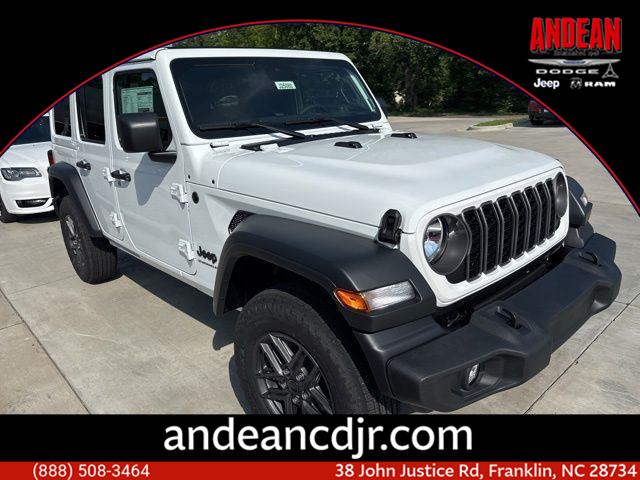 Bright White 2025 Jeep Wrangler Sport S 4-Door 4WD SUV / Crossover Four-Wheel Drive 8-Speed Automatic