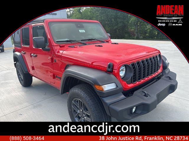 Firecracker Red Clearcoat 2024 Jeep Wrangler Sport S 4-Door 4WD SUV / Crossover Four-Wheel Drive 8-Speed Automatic