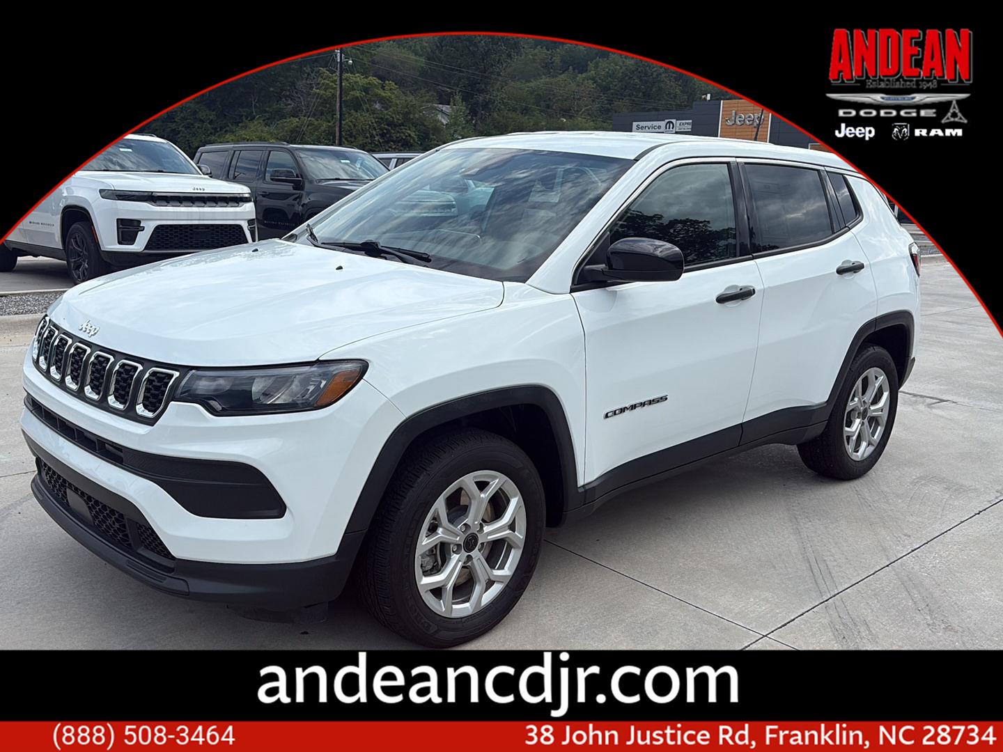 Bright White Clearcoat 2025 Jeep Compass SUV / Crossover Four-Wheel Drive 8-Speed Automatic