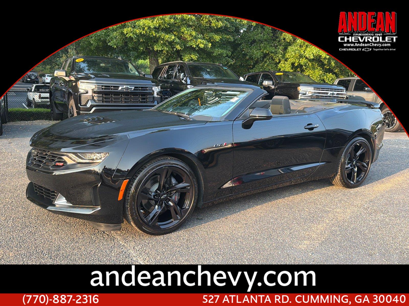 Black 2024 Chevrolet Camaro Convertible Rear-Wheel Drive Automatic