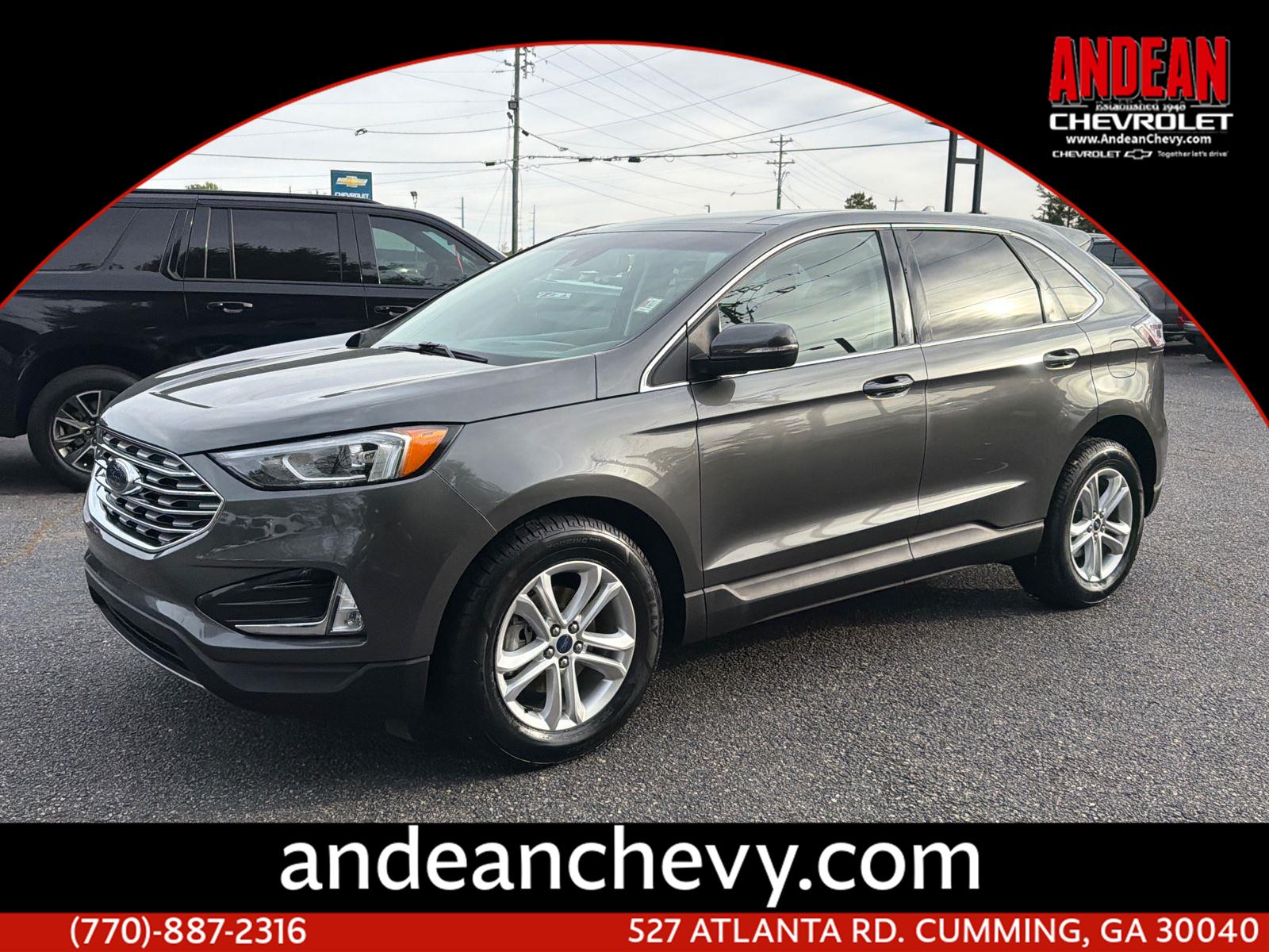Gray 2019 Ford Edge SEL FWD SUV / Crossover Front-Wheel Drive 8-Speed Automatic
