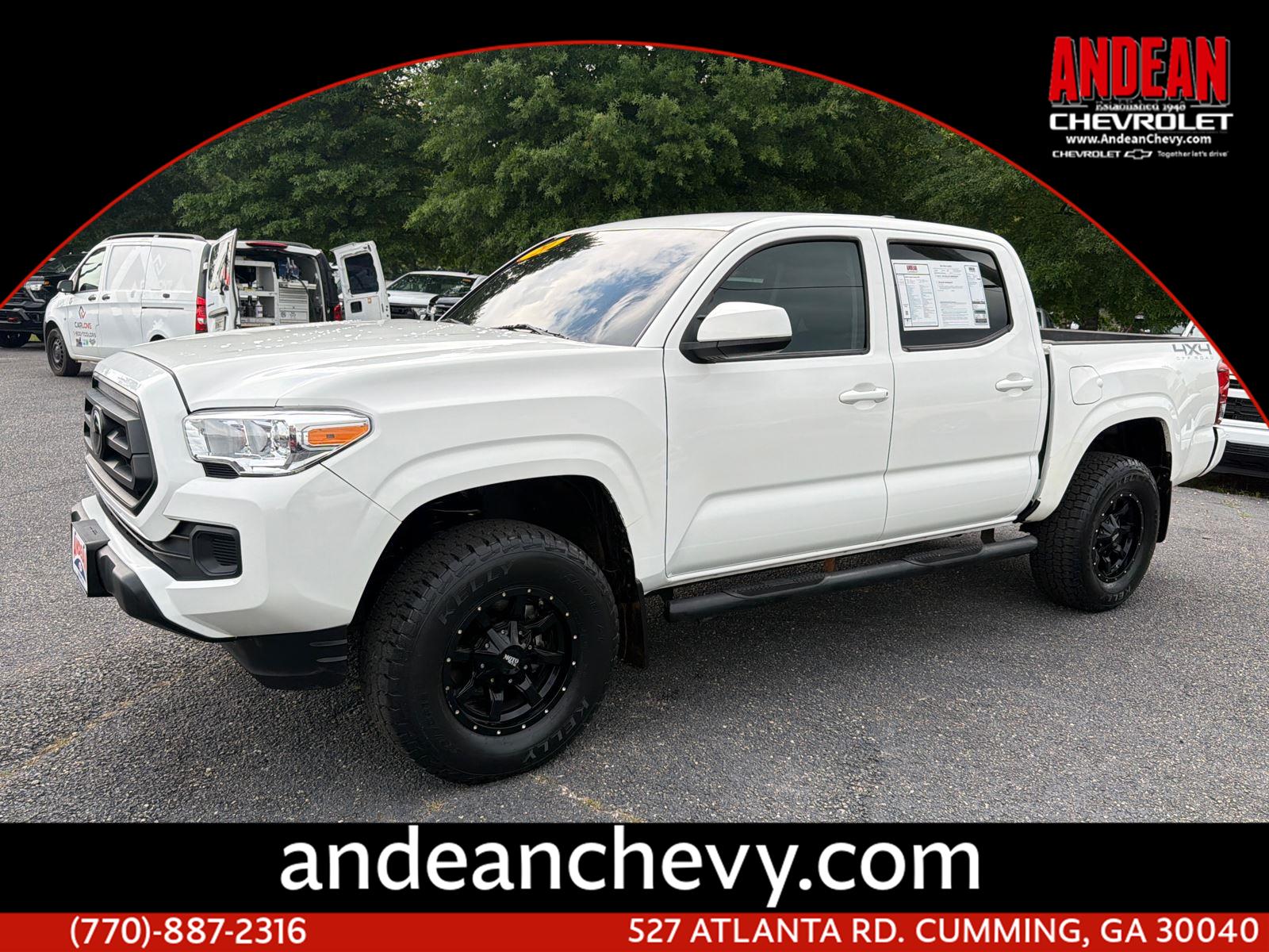 White 2020 Toyota Tacoma Pickup Truck Four-Wheel Drive