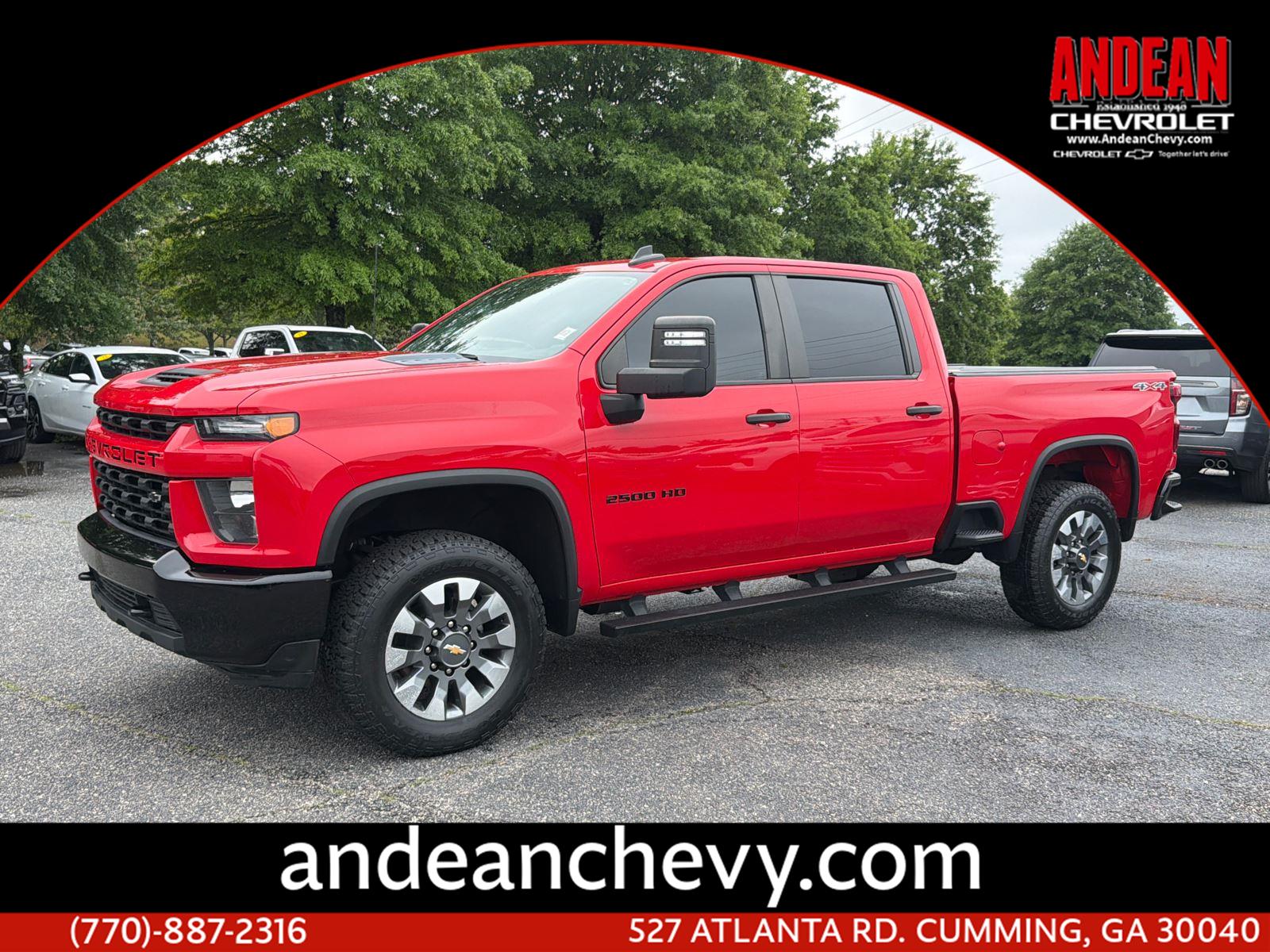 Red Hot 2022 Chevrolet Silverado 2500HD Custom Crew Cab 4WD Pickup Truck Four-Wheel Drive Automatic