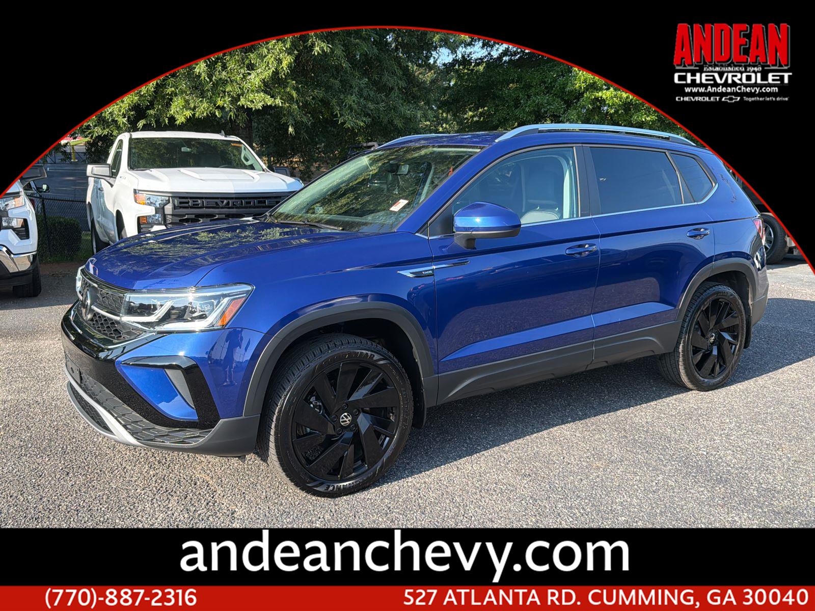 Blue 2024 Volkswagen Taos SUV / Crossover All-Wheel Drive