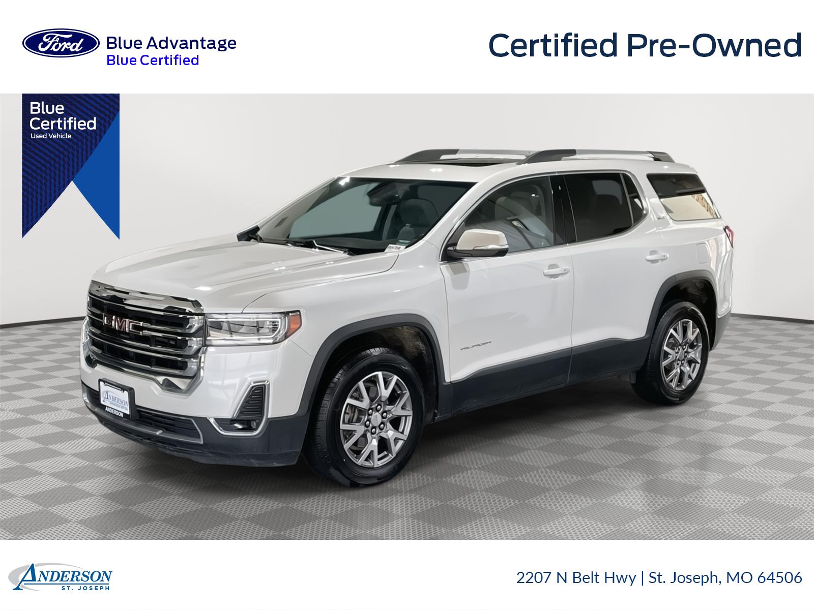Certified 2020 GMC Acadia SLT with VIN 1GKKNULS7LZ207892 for sale in Kansas City