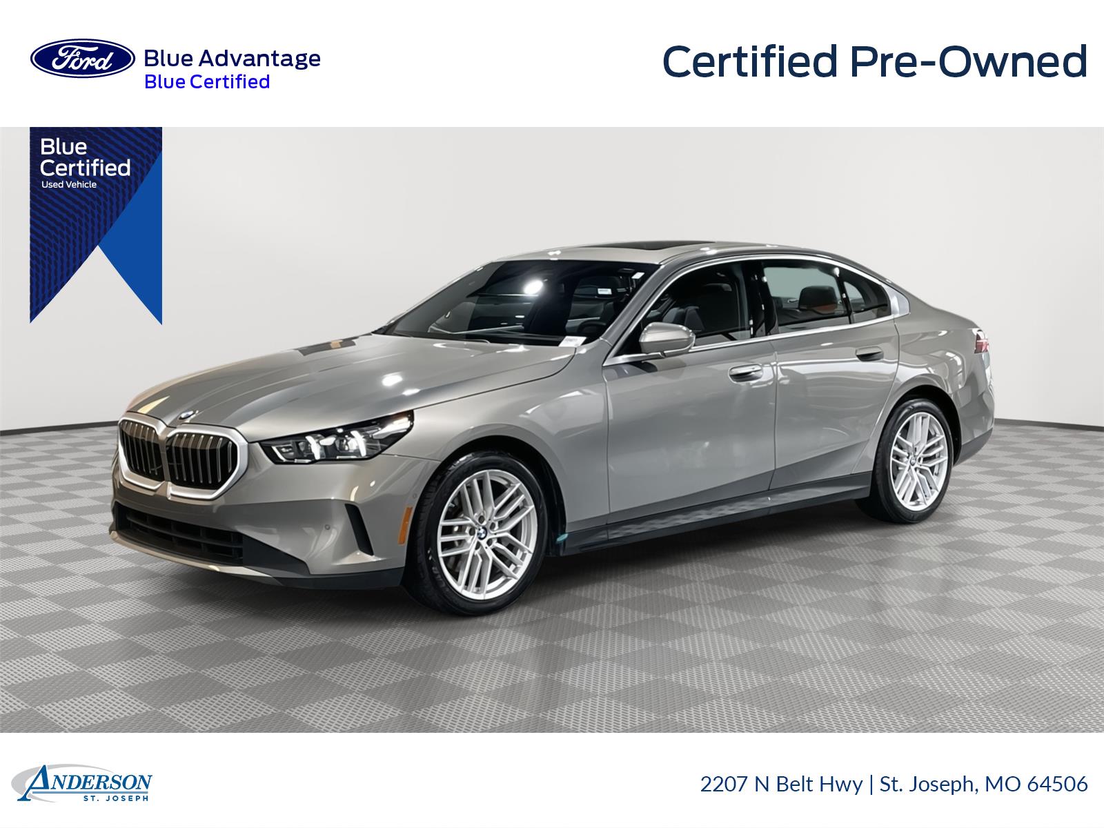 Certified 2024 BMW 5 Series 530i with VIN WBA53FJ0XRCP84551 for sale in Kansas City