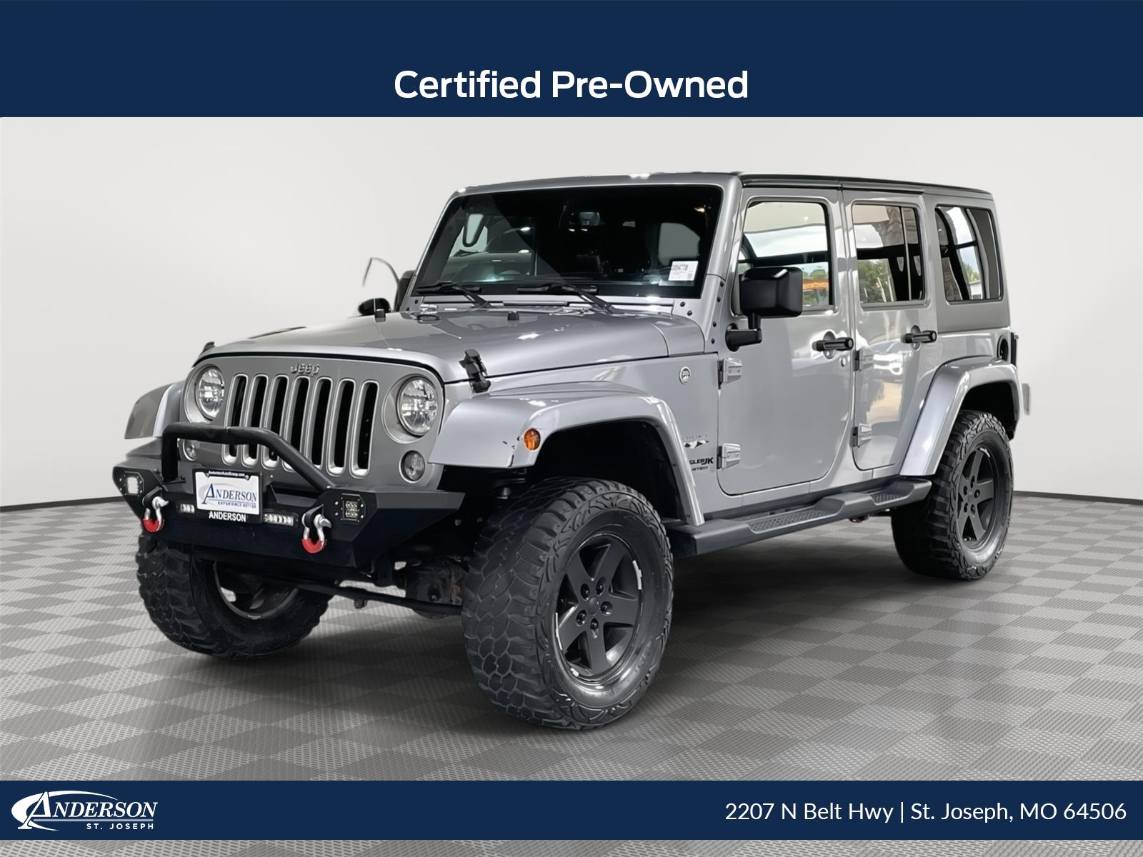 Certified 2018 Jeep Wrangler Unlimited Sahara with VIN 1C4HJWEG4JL873095 for sale in Kansas City