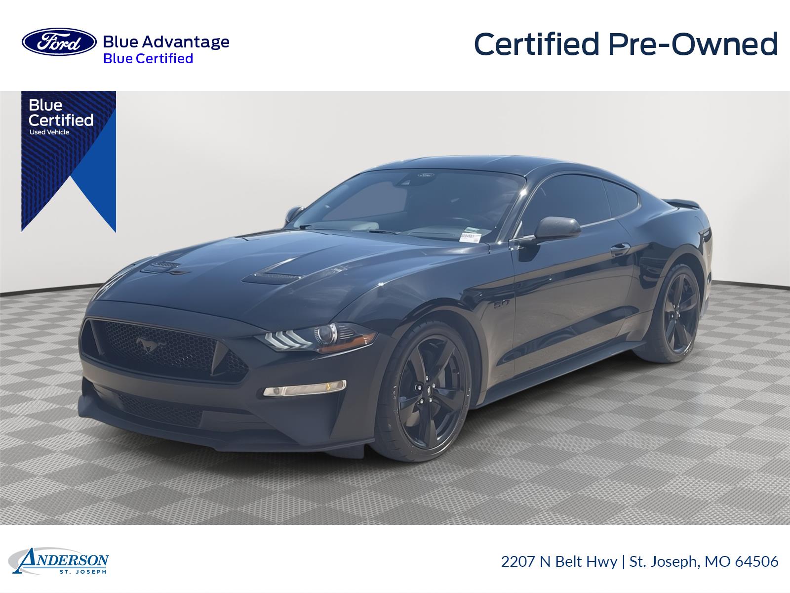 Certified 2022 Ford Mustang GT Premium with VIN 1FA6P8CFXN5148905 for sale in Kansas City