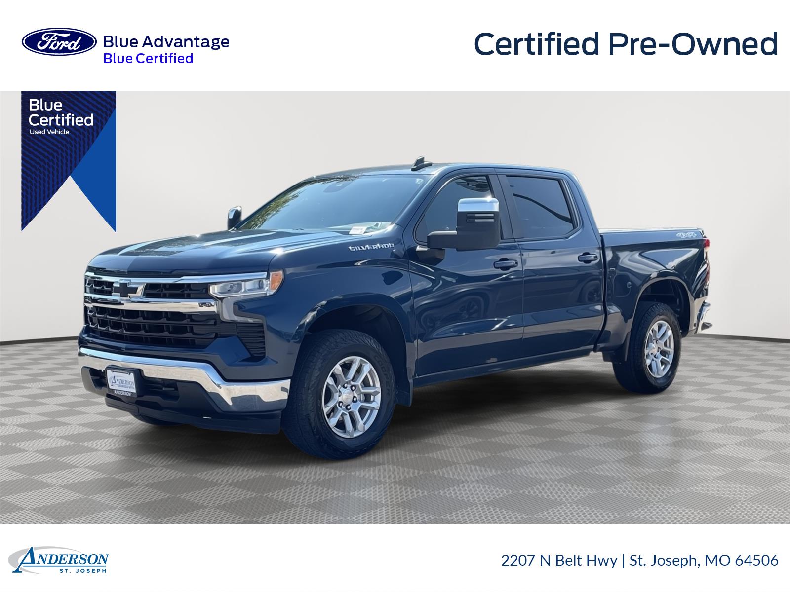 Certified 2022 Chevrolet Silverado 1500 LT with VIN 3GCUDDED5NG616840 for sale in Kansas City