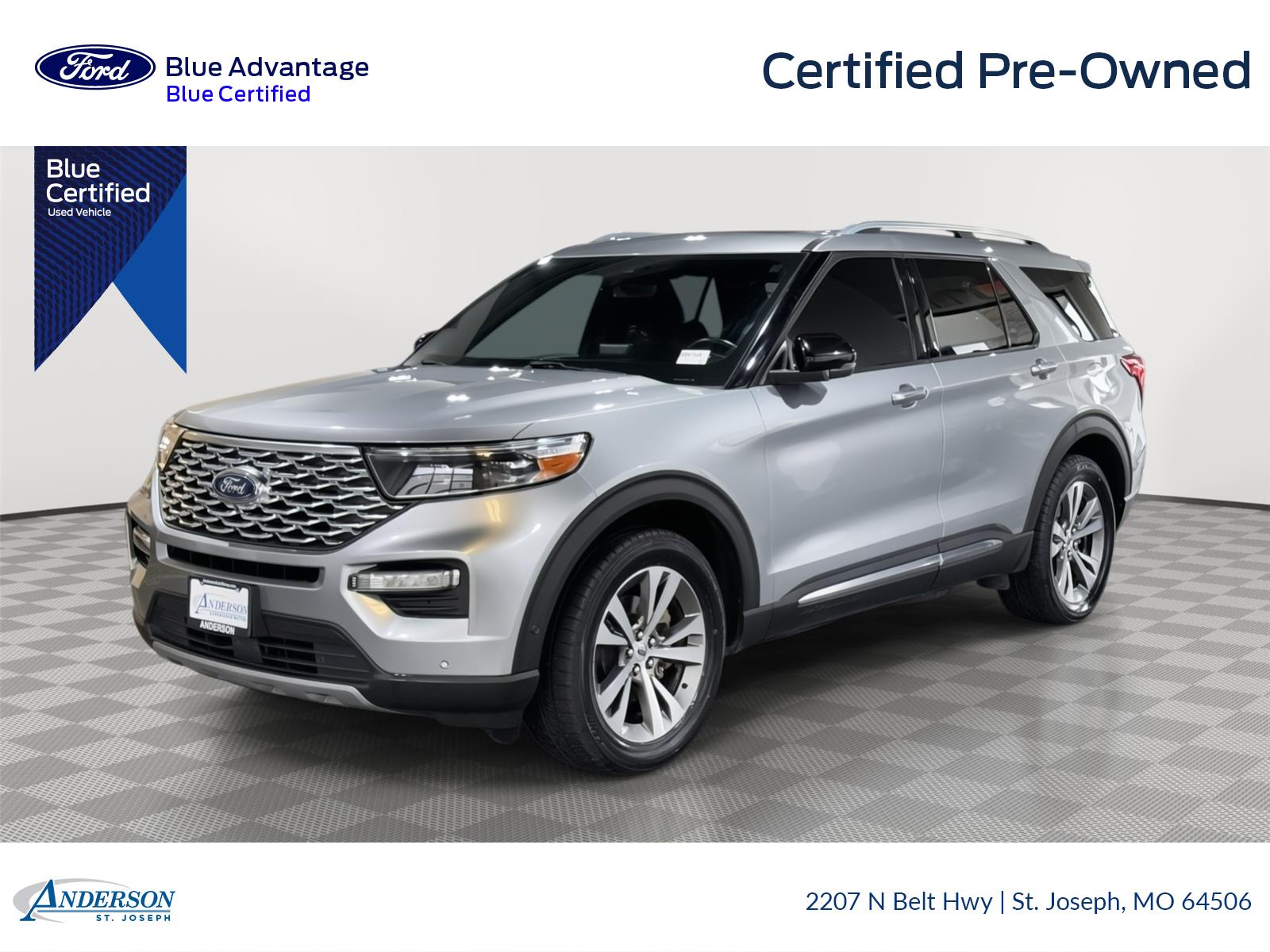 Certified 2020 Ford Explorer Platinum with VIN 1FM5K8HC1LGC59018 for sale in Kansas City