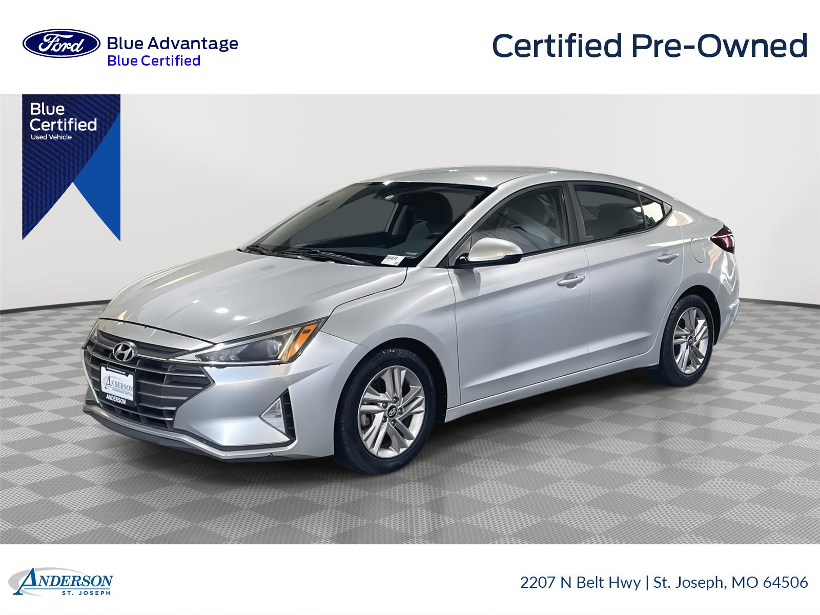 Certified 2019 Hyundai Elantra SEL with VIN 5NPD84LF6KH458388 for sale in Saint Joseph, MO